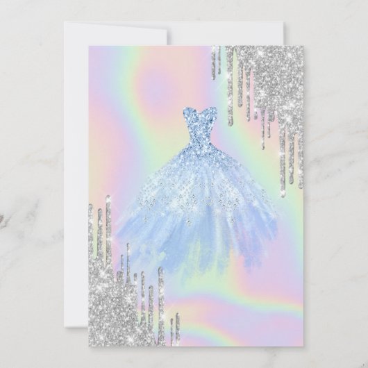 Invitation Parties scintillant, Robe, Tour Eiffel Opal Sweet  (Dos)