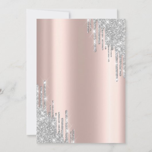 Invitation Parties scintillant, Robe, Tour Eiffel Sweet 16 (Dos)