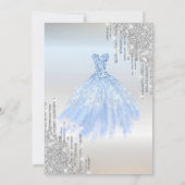 Invitation Parties scintillant, Robe, Verre de Champagne Quin (Dos)