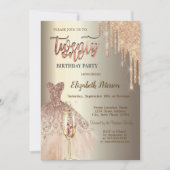 Invitation Parties scintillant, Robe Vin Champagne 21e (Devant)