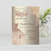 Invitation Parties scintillant, Robe Vin Champagne 21e (Debout devant)