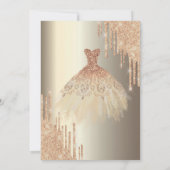 Invitation Parties scintillant, Robe Vin Champagne 21e (Dos)