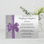 Invitation Parties scintillant romantique en soie et Mariage  (Debout devant)