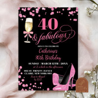 Parties scintillant rose 40 et fabuleux talons hau