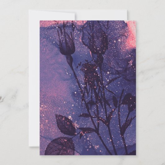 Invitation Parties scintillant rose Alternative Gothique Luxe (Dos)