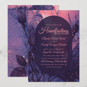 Invitation Parties scintillant rose Alternative Gothique Luxe