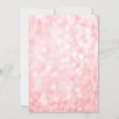 Invitation Parties scintillant rose Argent Faux Lumières Baby (Dos)