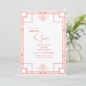 Invitation Parties scintillant rose Art Déco Douche Briidal (Debout devant)