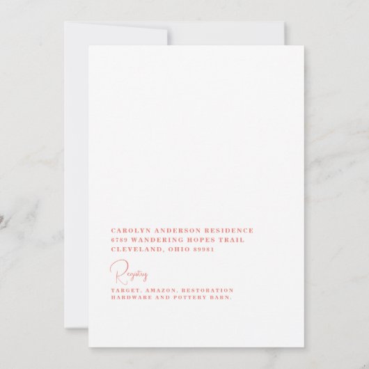 Invitation Parties scintillant rose Art Déco Douche Briidal (Dos)