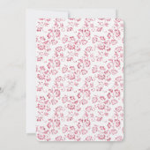 Invitation Parties scintillant rose blanc romantique Mariage (Dos)