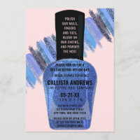 Parties scintillant rose bleu ongle Spa polonais F