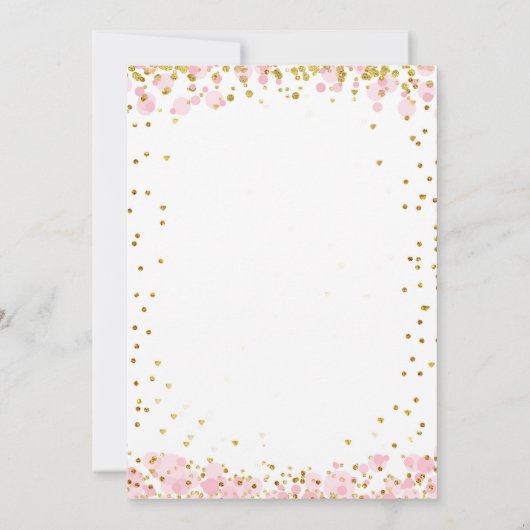 Invitation Parties scintillant rose Carrousel Baby shower Inv (Dos)