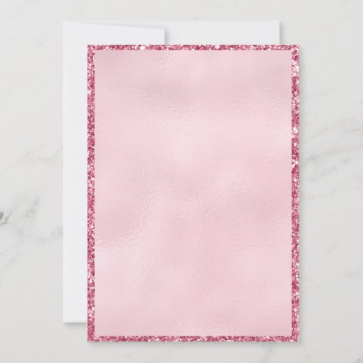 Invitation Parties scintillant Rose Château Fairy Tale Thème (Dos)