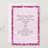 Invitation Parties scintillant rose-chaud (Dos)