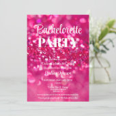 Invitation Parties scintillant rose chaud Glam Bachelorette P (Debout devant)