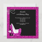 Invitation Parties scintillant Rose chaud talons hauts Annive (Dos)