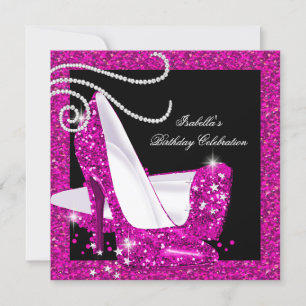 Invitation Parties scintillant Rose chaud talons hauts Annive