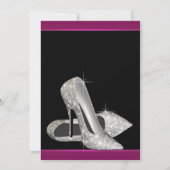 Invitation Parties scintillant rose chaud talons hauts femmes (Dos)