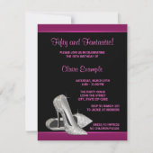 Invitation Parties scintillant rose chaud talons hauts femmes (Devant)