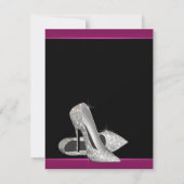 Invitation Parties scintillant rose chaud talons hauts femmes (Dos)