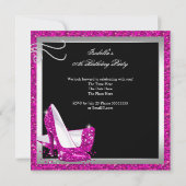 Invitation Parties scintillant Rose chaud talons hauts Noir f (Dos)