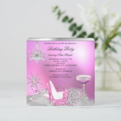 Invitation Parties scintillant Rose Chaussures à talon Haut C (Debout devant)