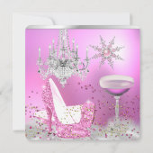 Invitation Parties scintillant Rose Chaussures à talon Haut C (Dos)