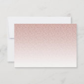 Invitation Parties scintillant rose chic Ombre RSVP (Dos)