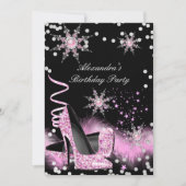 Invitation Parties scintillant rose clair talons hauts Annive (Devant)