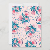 Invitation Parties scintillant rose Confetti Floral Español Q (Dos)