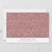 Invitation Parties scintillant rose de goutte d'or Anniversa (Dos)