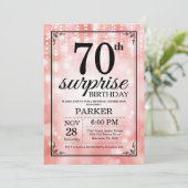 Invitation Parties scintillant rose de l'invitation surprise  (Debout devant)