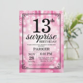 Invitation Parties scintillant rose de l'invitation surprise  (Debout devant)