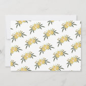 Invitation Parties scintillant Rose d'or et Feuilles botaniqu (Dos)