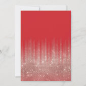 Invitation Parties scintillant Rose d'or Scarlet Typographie (Dos)