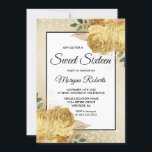 Invitation Parties scintillant Rose dorée Floral Sweet 16 Inv<br><div class="desc">Parties scintillant Rose d'or Floral Sweet 16 Invitation Voir la collection correspondante en magasin</div>
