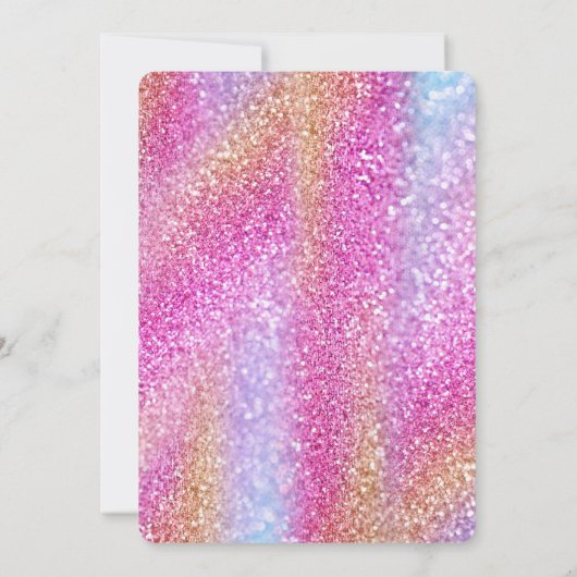 Invitation Parties scintillant rose élégant Double Anniversai (Dos)