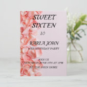 Invitation Parties scintillant rose élégant sweet sixteen Ann (Debout devant)