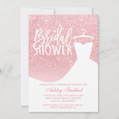 Invitation Parties scintillant rose élégante robe chic Douche (Devant)