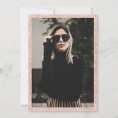 Invitation parties scintillant Rose en or en marbre photo fro (Dos)