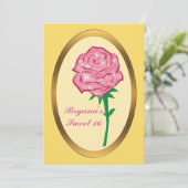 Invitation Parties scintillant rose Enchanted Rose Élégant pa (Debout devant)