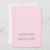 Invitation Parties scintillant rose et argenté Floral Drive P (Dos)