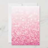 Invitation Parties scintillant rose et blanc 15e anniversaire (Dos)