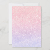 Invitation Parties scintillant rose et bottes en or et bling  (Dos)