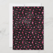 Invitation Parties scintillant rose et noire Leopard Spots 21 (Dos)