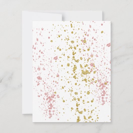 Invitation Parties scintillant rose et or Ananas (Dos)