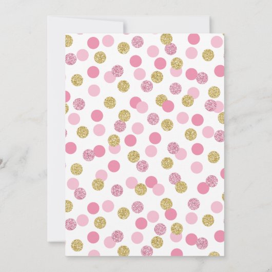 Invitation Parties scintillant rose et or Baby Sprinkle Invit (Dos)
