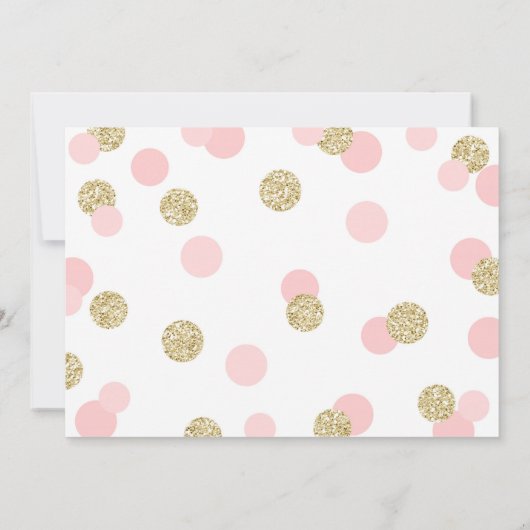 Invitation Parties scintillant rose et or Baby Sprinkle Invit (Dos)