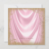 Invitation Parties scintillant rose et or Chaussure Baby show (Dos)