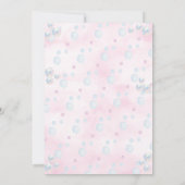 Invitation Parties scintillant rose et or Mermaid 2e annivers (Dos)